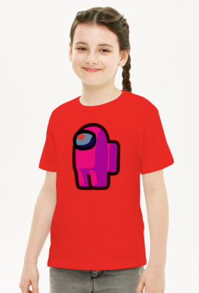 Among Us pink - koszulka dziecięca dla dziewczyny