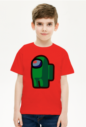 Among Us green - koszulka dziecięca dla chłopaka