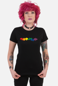 Koszulka T-shirt Kwiaty Tecza lgbt
