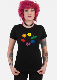 Koszulka T-shirt Kwiaty Tecza lgbt