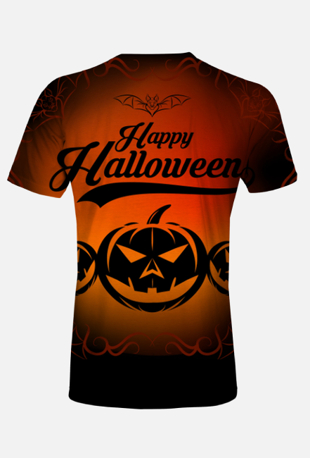 Koszulka męska FullPrint Happy Halloween 001