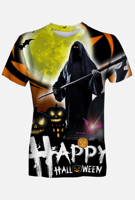 Koszulka męska FullPrint Happy Halloween 002