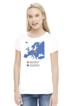 Koszulka damska Sasin mapa