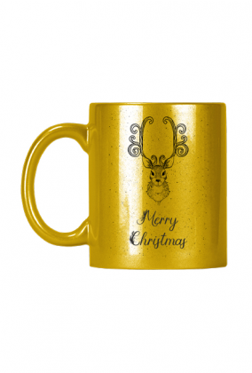 Merry Christmas - złoty kubek z nadrukiem