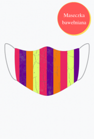 kolorowa maseczka w paski