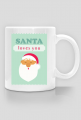 Santa loves you - świąteczny kubek z nadrukiem Mikołaj