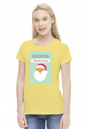 Santa loves you - świąteczna koszulka damska