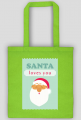 Santa loves you - świąteczna torba z nadrukiem
