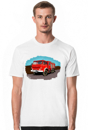 Koszulka ze Starem 266 straż pożarna w drodze.