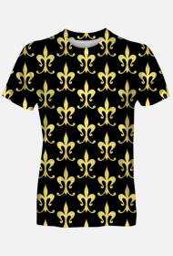 elegancka koszulka w złote wzory