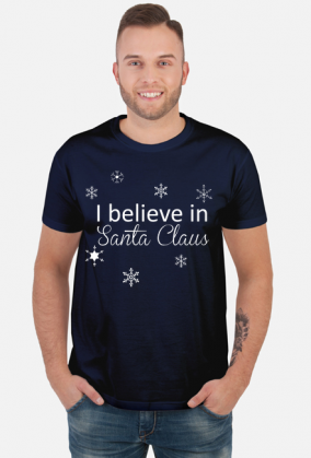 I believe in Santa Claus - wierzę w Mikołaja - świąteczna koszulka męska