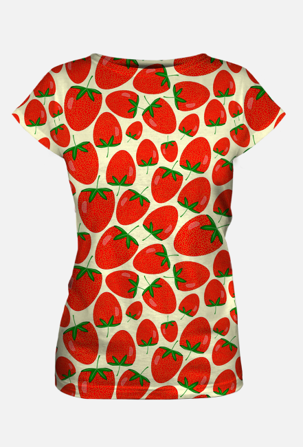 koszulka z nadrukiem w truskawki