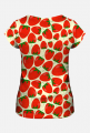koszulka z nadrukiem w truskawki