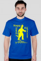 T-shirt Godzilla Happiness for male (yellow)