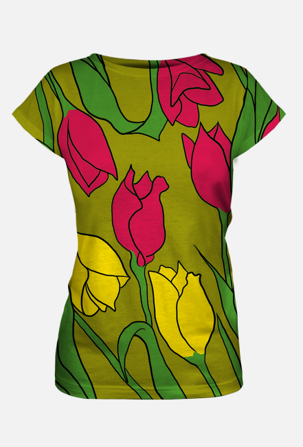 Koszulka damska - tulipany