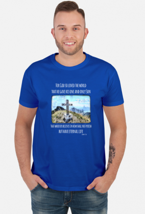 Koszulka męska górska- cytat z Biblii- john 3:16 - Góry, mountains