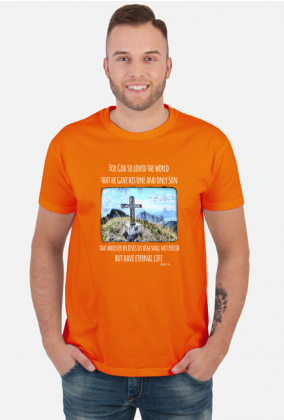 Koszulka męska górska- cytat z Biblii- john 3:16 - Góry, mountains