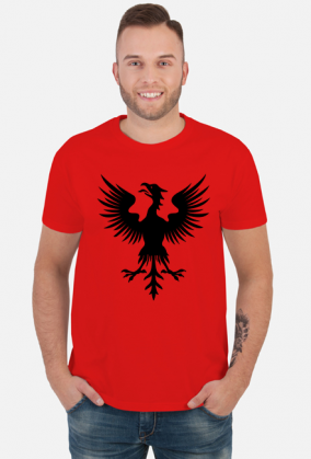 Czarny ptak herbowy - koszulka męska