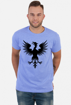Czarny ptak herbowy - koszulka męska