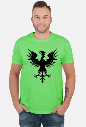 Czarny ptak herbowy - koszulka męska