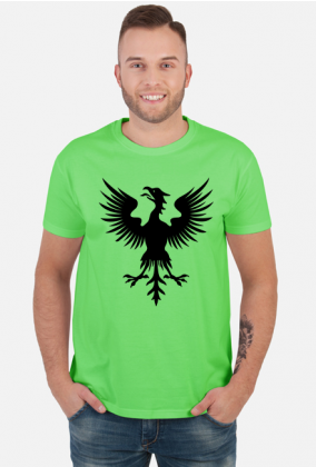 Czarny ptak herbowy - koszulka męska