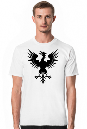 Czarny ptak herbowy - koszulka męska