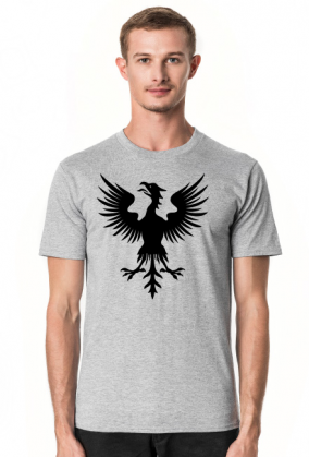 Czarny ptak herbowy - koszulka męska