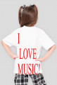 Dziewczeca czerwona I LOVE MUSIC