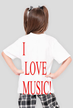 Dziewczeca czerwona I LOVE MUSIC