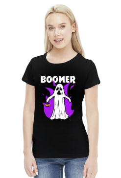Boomer koszulka damska z duchem halloween
