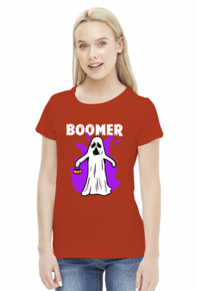 Boomer koszulka damska z duchem halloween