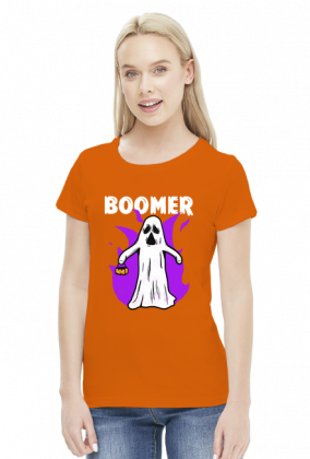 Boomer koszulka damska z duchem halloween