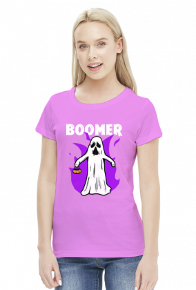 Boomer koszulka damska z duchem halloween