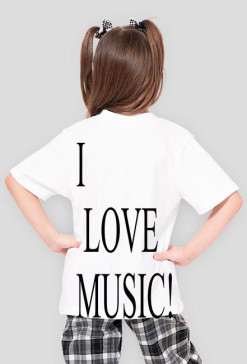 Dziewczeca czarna I LOVE MUSIC