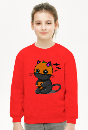 Bluza dziewczęca Halloween Kitku