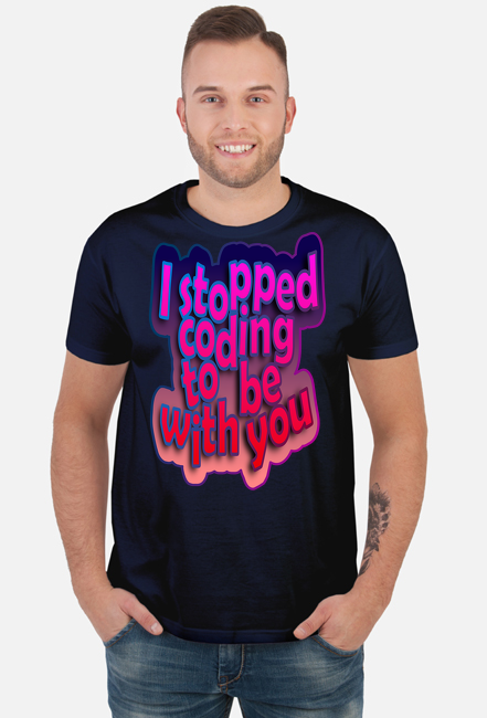 Koszulka męska - stopped coding