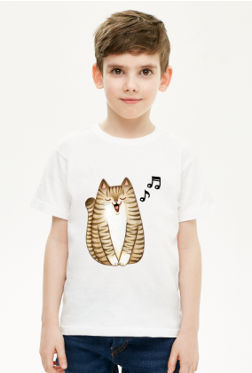 Chłopiec- śpiewający kotek