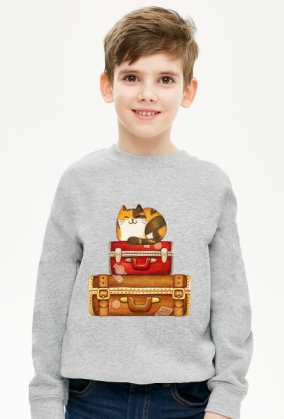 Bluza dla chłopca- koci podróżnik
