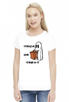 Halloween - trick or treat - koszulka damska
