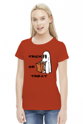 Halloween - trick or treat - koszulka damska