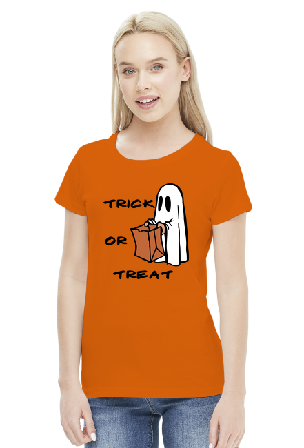 Halloween - trick or treat - koszulka damska