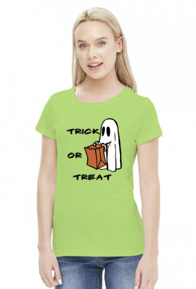Halloween - trick or treat - koszulka damska