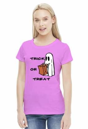 Halloween - trick or treat - koszulka damska