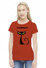 Sabrina - cat - koszulka damska