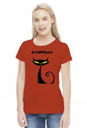 Sabrina - cat - koszulka damska