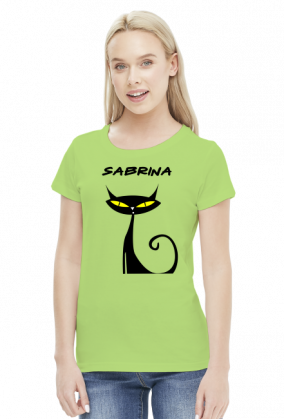 Sabrina - cat - koszulka damska