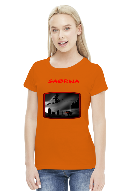 Sabrina - witch and cat - koszulka damska