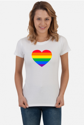 LGBT - koszulka damska serce