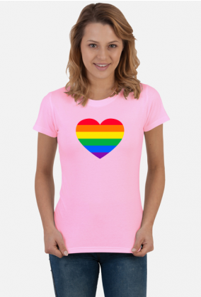 LGBT - koszulka damska serce