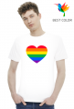 LGBT - koszulka męska serce